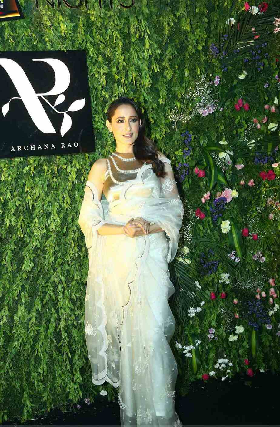 Pragya Jaiswal’s showstopper look at Fashion nights in an ivory saree! Celebrity Sarees