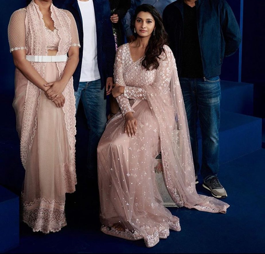 Priya Bhavani Shankar’s dreamy style in a rose tulle saree for Prime Event! Priya Bhavani Shankar