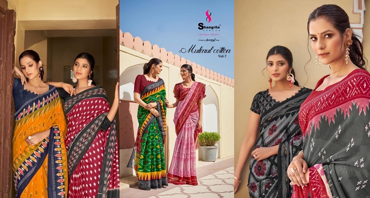 Shangrila Mulmul Cotton Vol-7 Sarees Shangrila Mulmul Cotton Vol-7 Sarees Womens Fashion