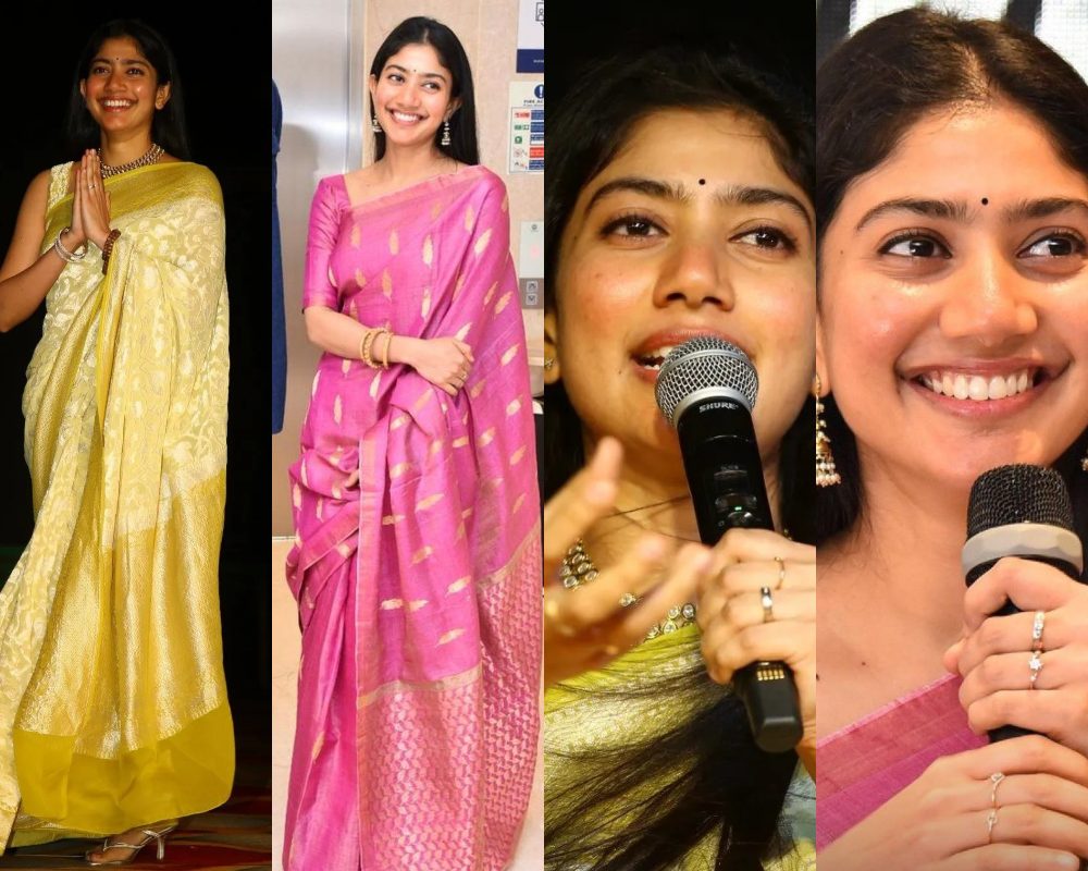 Sai Pallavi in silk sarees for “Virata Parvam” promotions! Celebrity Sarees
