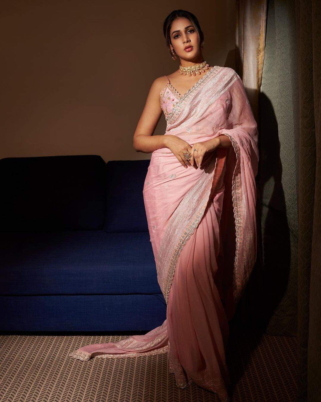 Lavanya Tripathi looks pretty in a pink saree for “HBD” promotions! Celebrity Sarees