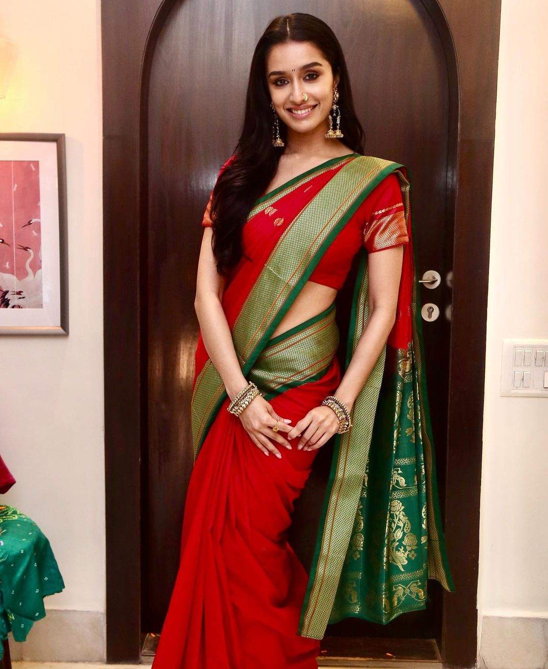 Shraddha Kapoor celebrates Ganesh Chaturthi in a red silk saree! Shraddha Kapoor celebrates Ganesh Chaturthi in a red silk saree! Shraddha Kapoor