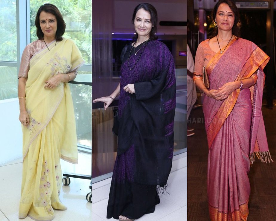 3 Saree looks sported by Amala Akkineni for “Oke Oka Jeevitham” promotions! Celebrity Sarees