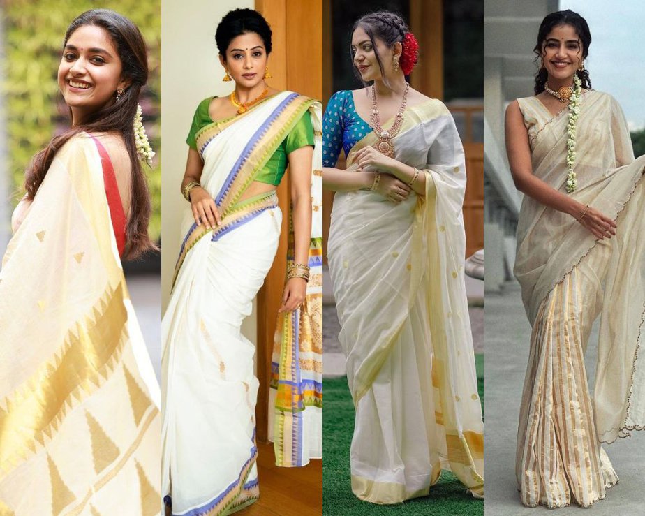 Keerthy, Anupama, Priya Mani and Ahaana in Kerala sarees for Onam’22! Keerthy Suresh