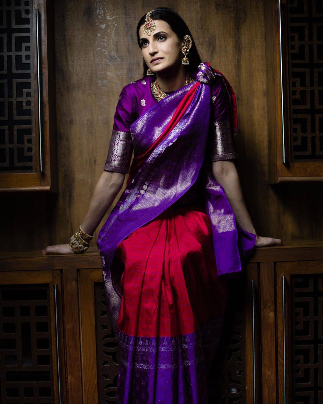 Shilpa Reddy amps up her festive look in a pink kanchipuram saree! Shilpa Reddy