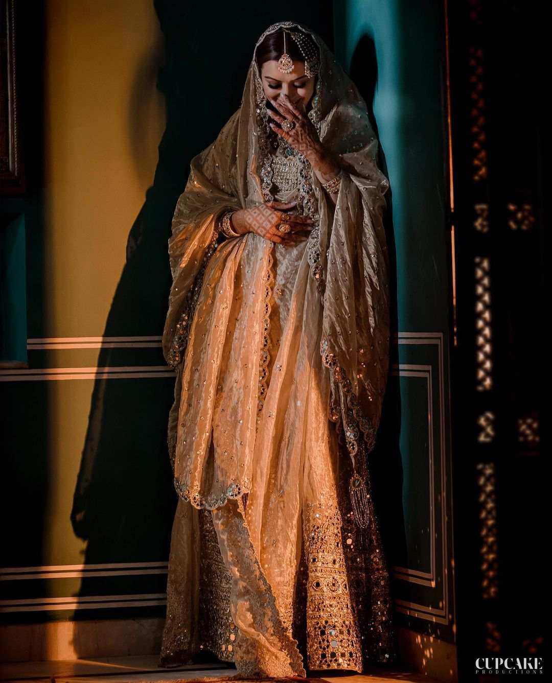 Check out how Hansika Motwani dressed up in a gold sharara for her Sufi night! Check out how Hansika Motwani dressed up in a gold sharara for her Sufi night! Celebrity Sarees