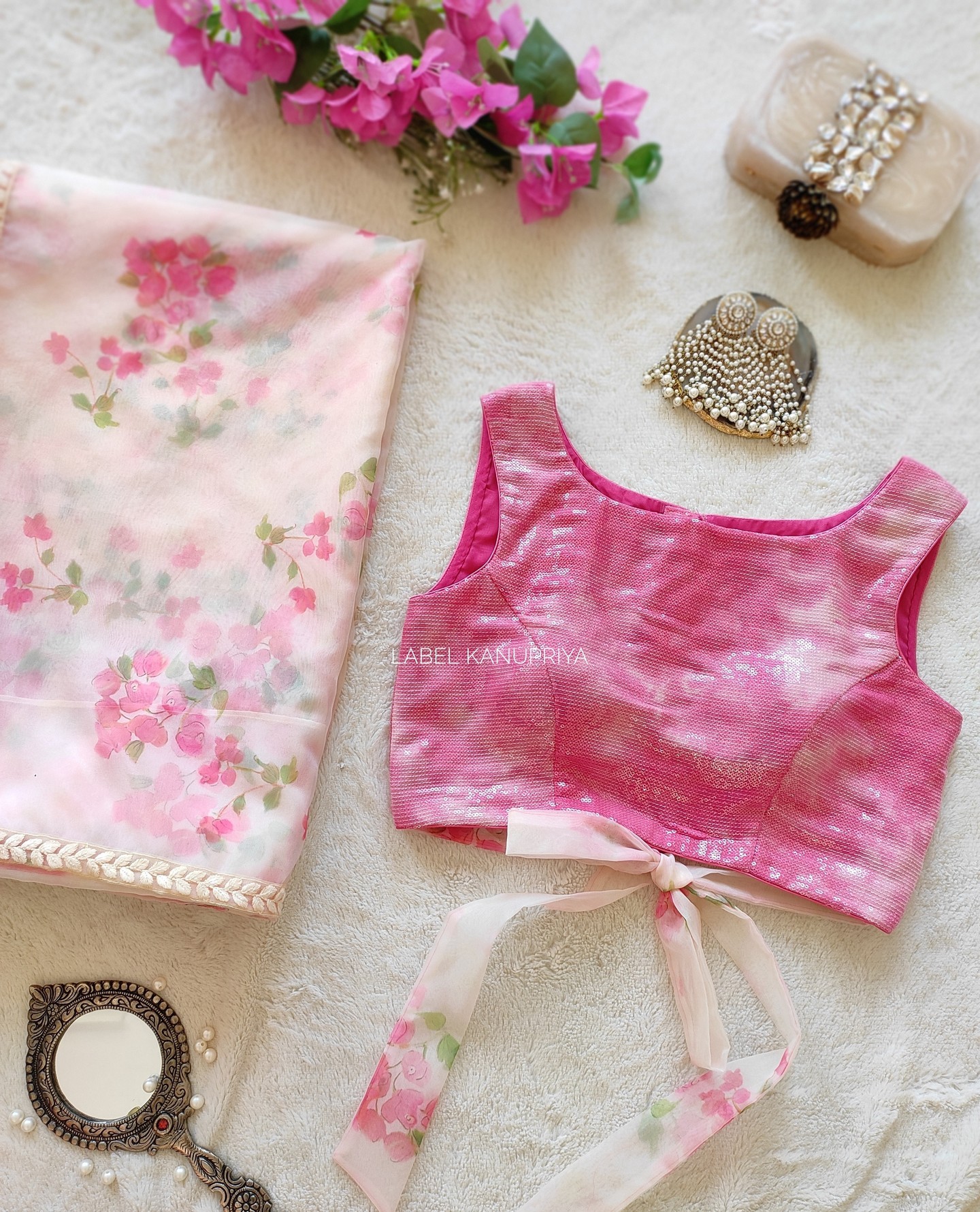 Organza Saree Blouses – NEW Designs Sarees