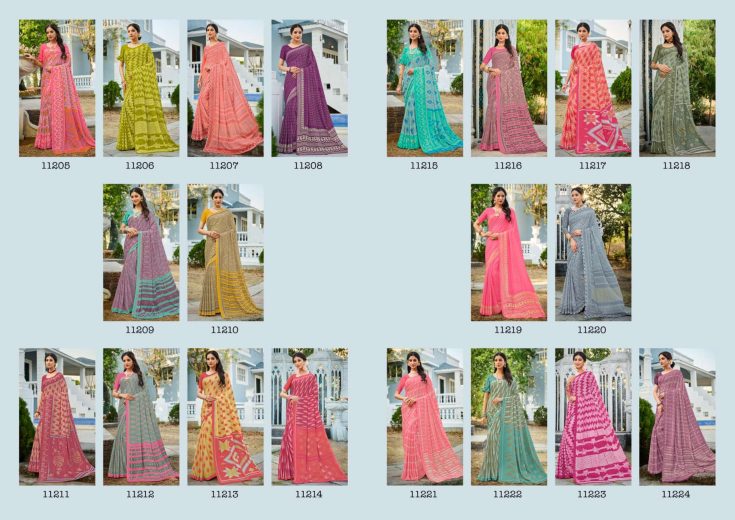 Seymore Kireva Printed Saree Womens Fashion