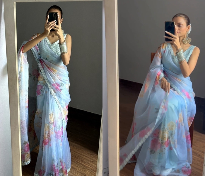 Styling a Chic Organza Saree! Saree Stylish