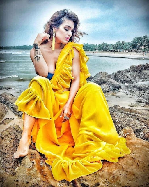 Bollywood Actress Neha Malik Latest Hot Photoshoot Pics Celebrity Sarees