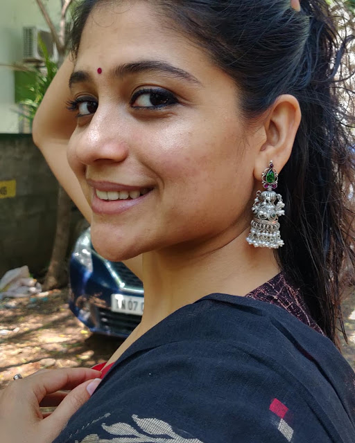 Saripodhaa Sanivaaram Actress Aditi Balan’s Adorable Stills in Saree Celebrity Sarees