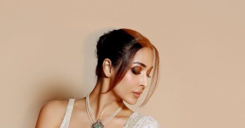 Malaika Arora Bollywood Actress Latest Stills in Heavy Work Saree Celebrity Sarees
