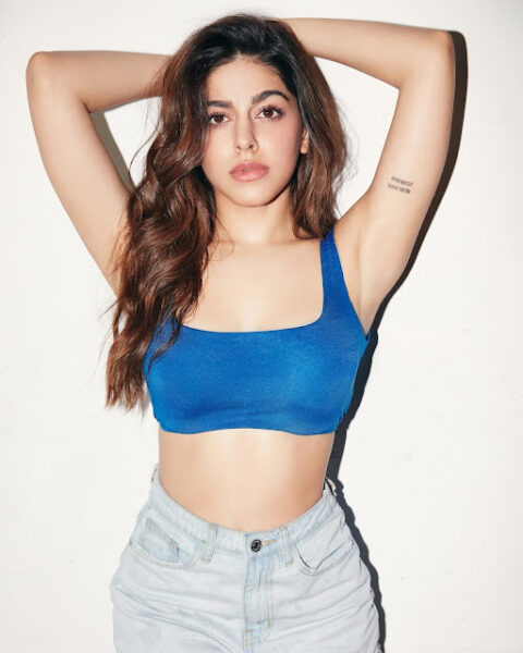 Bollywood Actress Alaya F Latest Bold Photoshoot Celebrity Sarees