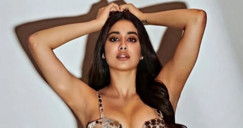 Janhvi Kapoor Sizzles in Sleeveless BodyCon Outfit Hot Pics Celebrity Sarees