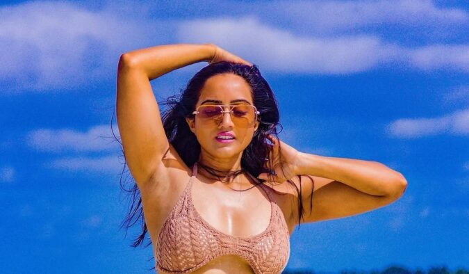 Amika Shail Sizzles in Latest Bikini Stills at the Beach Celebrity Sarees