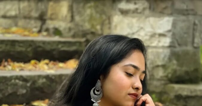 Joslin Mary Impresses in Half Saree Photoshoot Beauty