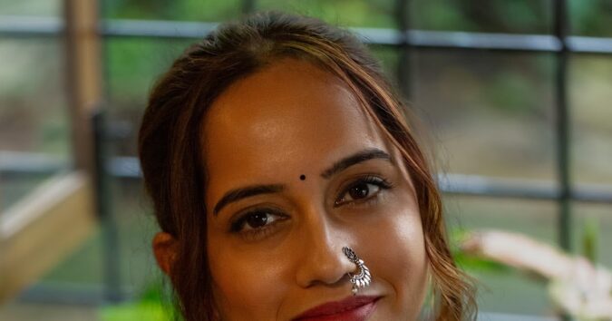 Tanwi Dixit Stuns in Saree and Sleeveless Blouse Celebrity Sarees