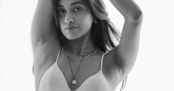 Rati Hulji Hot Pics In White Bralette And Pleated Trousers Celebrity Sarees