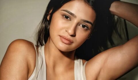 Bollywood Actress Symran Kaur in white stylish outfit Celebrity Sarees