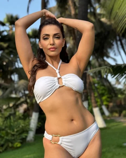 Nilanjana Bhattacharya in black bodycon dress Celebrity Sarees