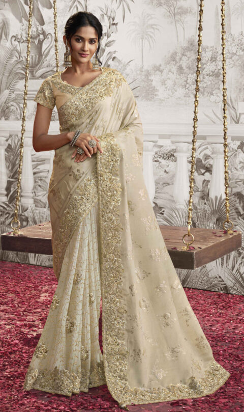 Best Stone Work Saree Designs For Wedding Functions India Wedding Saree