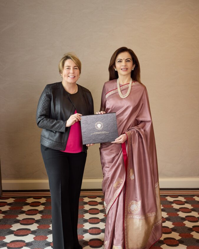 Nita Ambani Radiates Elegance in a Tilfi Shikargah saree! Nita Ambani Radiates Elegance in a Tilfi Shikargah saree! Celebrity Sarees