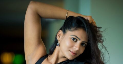 Shruti Reddy Latest Black Saree Images Celebrity Sarees